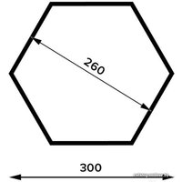 Полка Domax FHS 300 Hexagonal Shelf DS 300x260x115x18 (сонома оак)