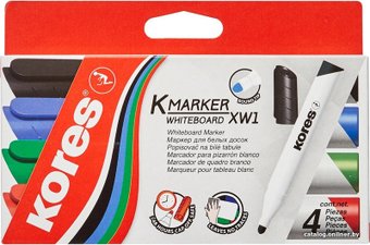 Набор маркеров Kores K-Marker XW1 20843 (4 шт, ассорти)