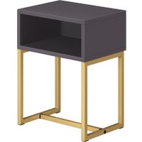 Тумба MONOFIX Юнта С металлическими опорами (графит/золото)