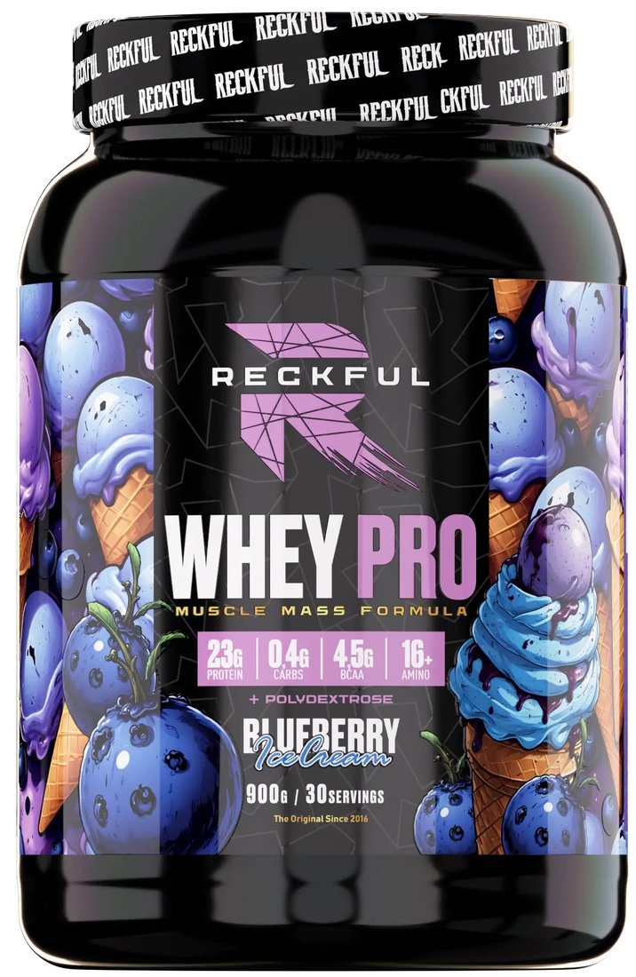 Протеин комплексный Reckful Whey PRO (черника, 900г)