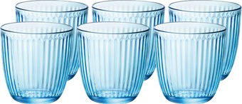 Набор стаканов для воды и напитков Bormioli Rocco Лайн 5.80502-6 (голубой, 290 мл, 6 шт)
