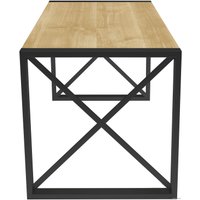 Кухонный стол Buro7 Лофт 110 (классика, дуб натуральный/черный)