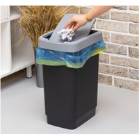 Мусорное ведро Idea Твин 25 л (черный/серый)