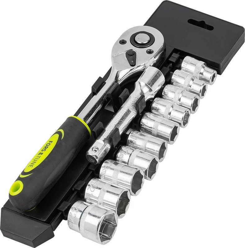 

Набор трещотка с головками FORSandTUNE 4123 (12 предметов)