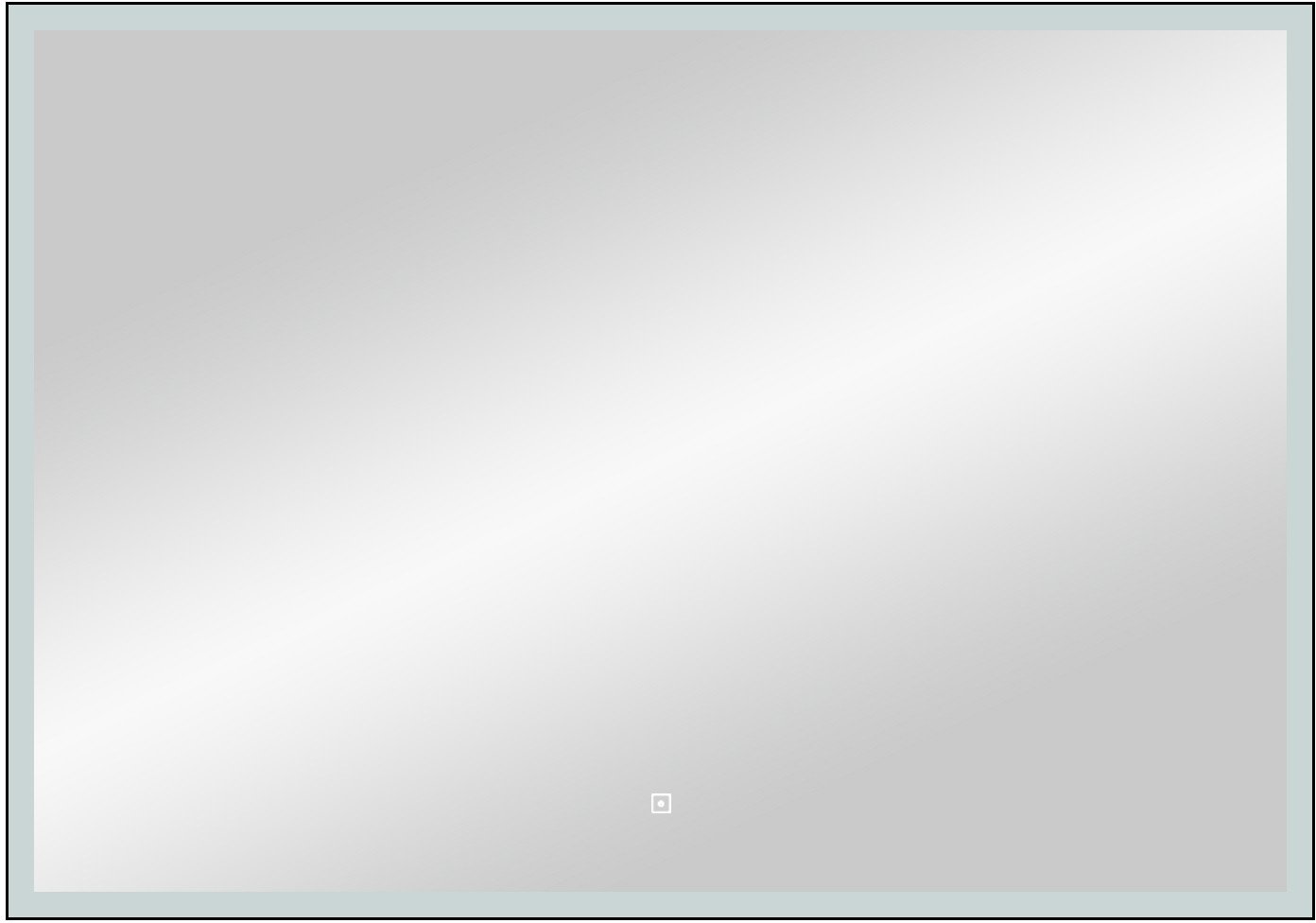 Континент Зеркало Frame Black Led 100x70