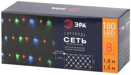 

Световой дождь ЭРА ENIS-01M LED Сеть 1.8x1.5 м мультиколор