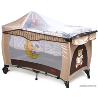 Манеж-кровать Baby Prestige Delux 2 уровня (бежевый)