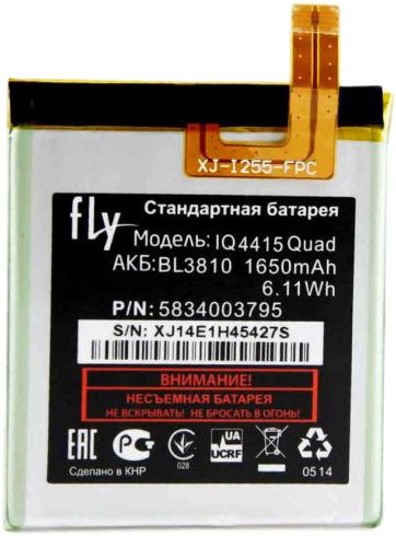 

Аккумулятор для телефона Fly IQ4415 ERA Style 3 [BL3810]