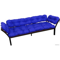 Садовый диван M-Group Дачный с подлокотниками 12170610 (синяя подушка) в Гродно