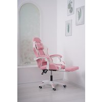 Игровое (геймерское) кресло Calviano 1584 (PU, розовый/белый)