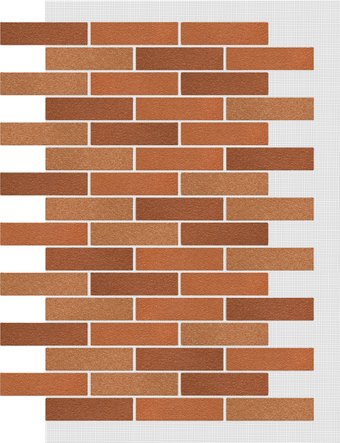 Декоративный кирпич АМК Кирпич микс № 500 (терракотовый микс)