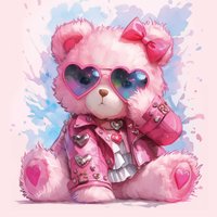 Алмазная мозаика  Феникс+ Розовый мишка 71391