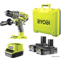 Ударная дрель-шуруповерт Ryobi R18PD7-220B 5133004295 (с 2-мя АКБ, кейс)