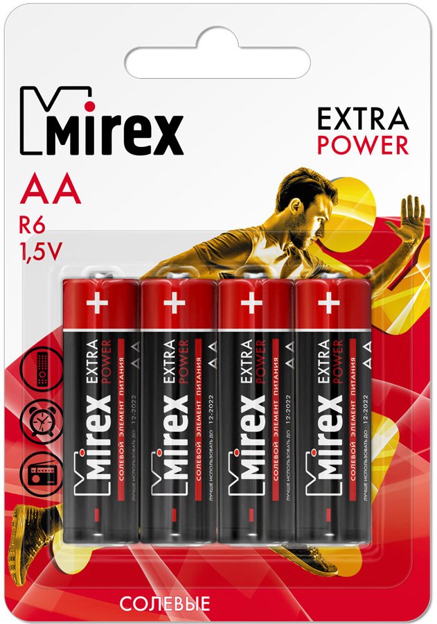 

Батарейка Mirex Extra Power R6 AA 4 шт ER06-E4