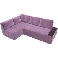 Угловой диван Mebelico Амадэус 109695 (левый, микровельвет, сиреневый)