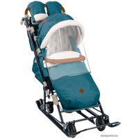 Санки-коляска Nika НД7-8К/3 (синий меланж)