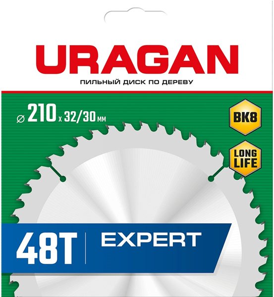 

Пильный диск Uragan 36802-210-32-48-z01