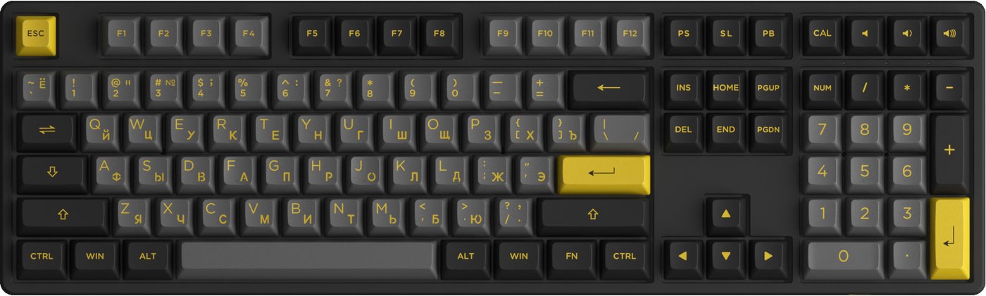 

Клавиатура Akko 5108S Black & Gold (Akko Cream Yellow V3)