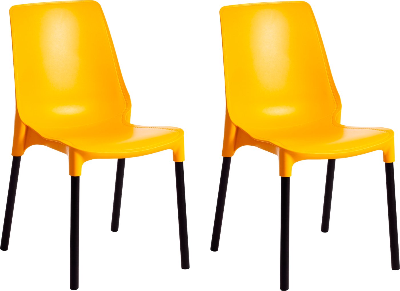 Кемпинговый стул TetChair Genius металл/пластик (2шт, желтый/черные ножки)