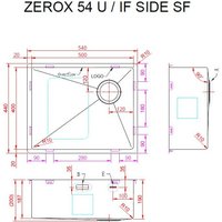 Кухонная мойка ZorG Zerox 54 U / IF Side SF PVD Gold