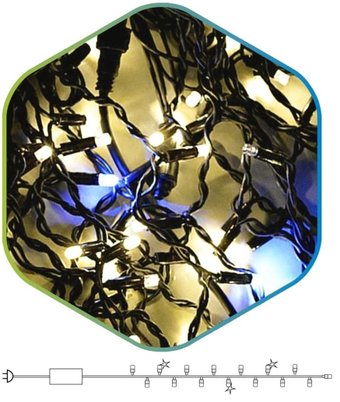 Новогодняя гирлянда ETP 100L-10M (белый теплый)