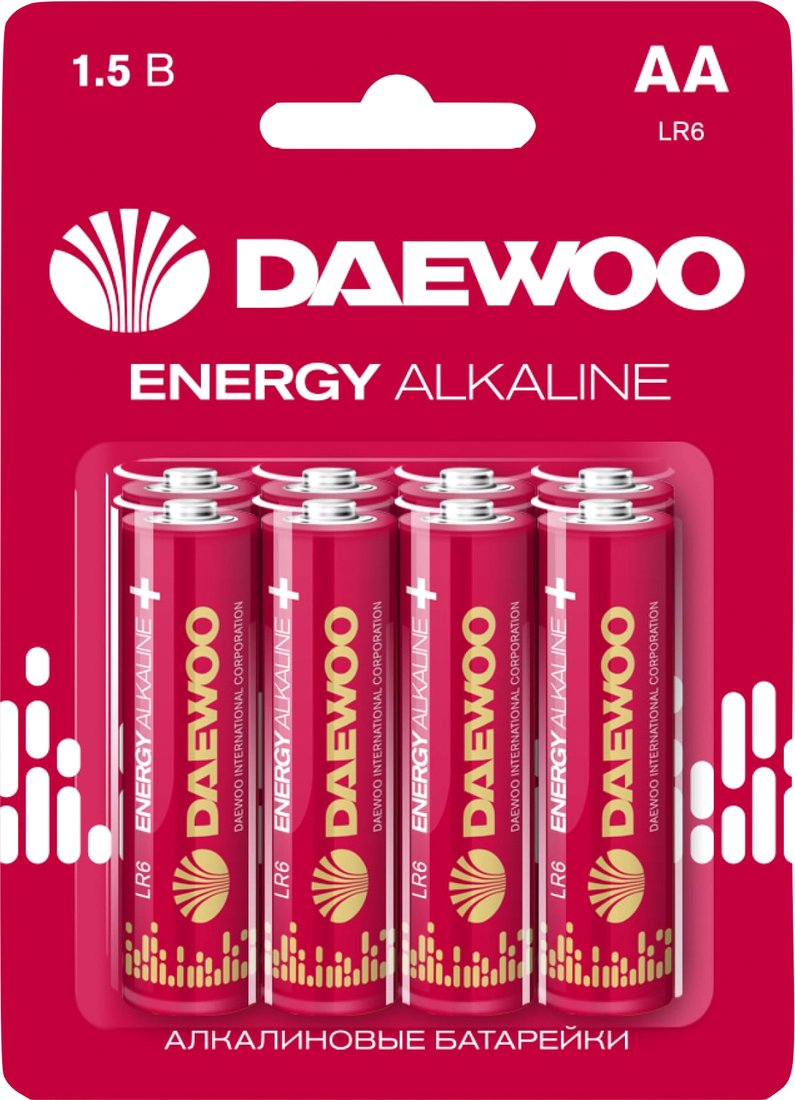 

Батарейка Daewoo Energy Alkaline AA 8 шт. 5031081