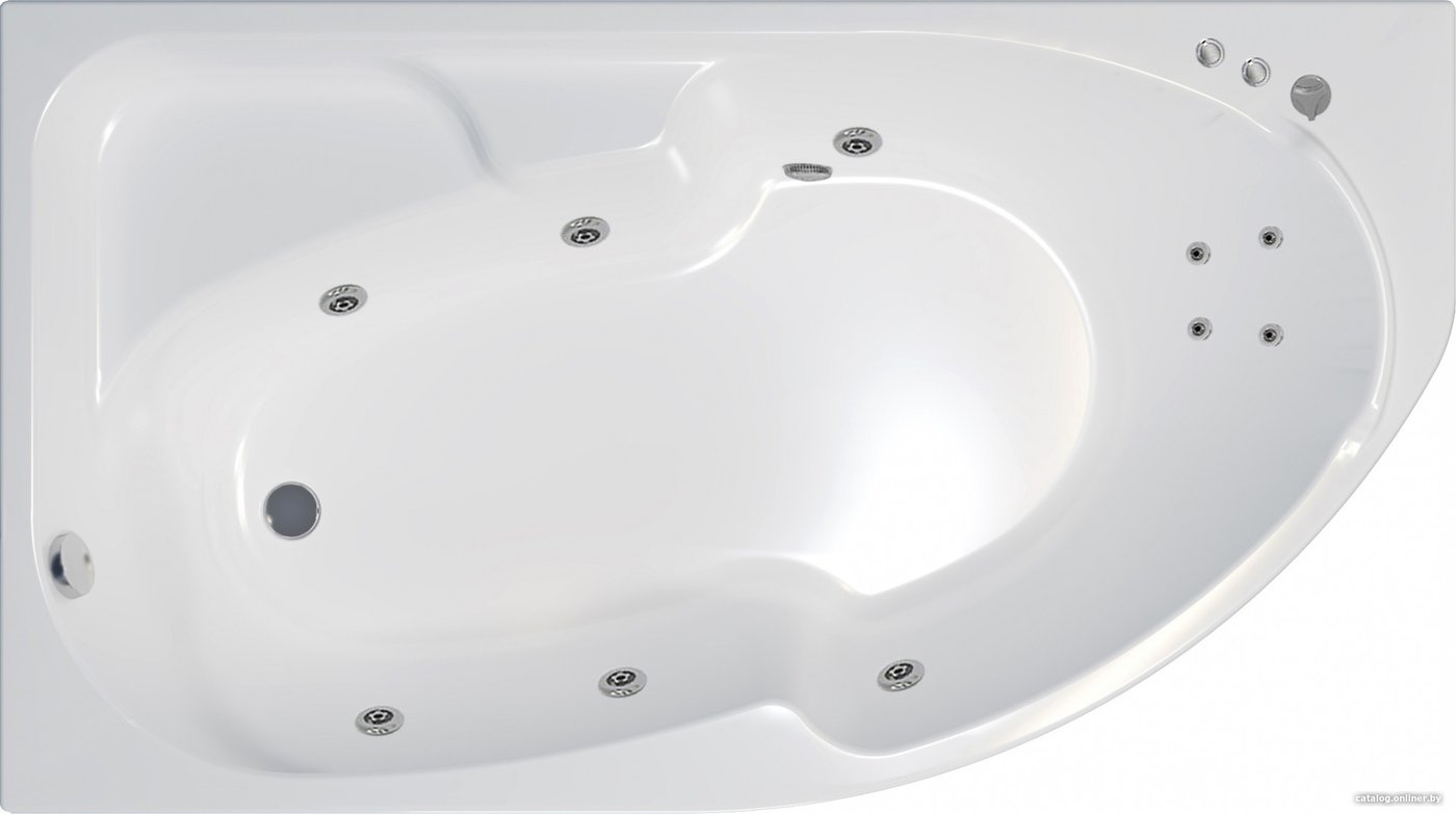 Ванна Triton София 170x95 L Стандарт Flat (с гидромассажем)
