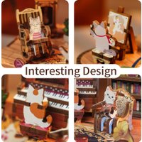 3Д-пазл Tonecheer Музыкальная шкатулка Семья котов