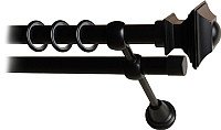 

Карниз для штор Lm Decor Верди 030 2р гладкий 25/19мм (черный мат, 4м)