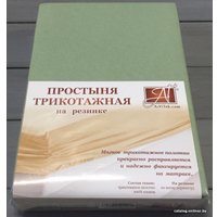 Простыня Альвитек Трикотажная на резинке 140x200x20 ПТР-ОЛ-140 (оливковый)