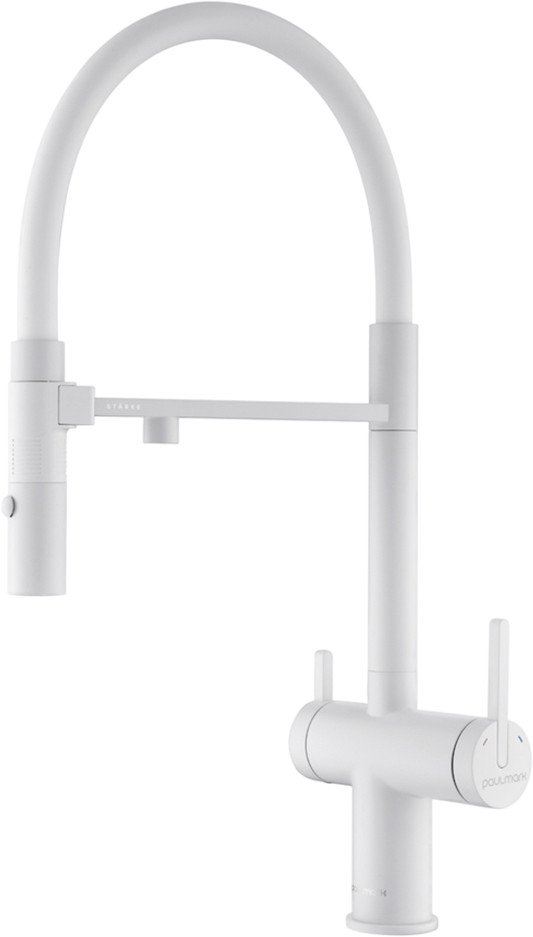 Смеситель Paulmark Gravity Gr213888-WH (белый/белый матовый)
