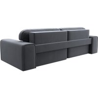 Угловой диван Лига диванов Лига-029 правый 121928 (велюр серый)