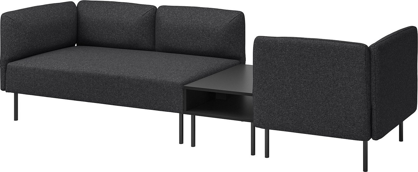 

Модульный диван Ikea Lillehem Gunnared темно-серый/металлический s39536265