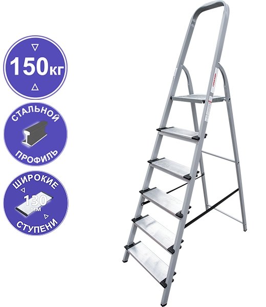 

Лестница-стремянка Новая высота NV 1137 (6 ступеней)