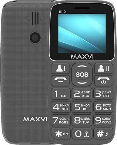 

Кнопочный телефон Maxvi B110 (серый)