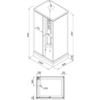 Душевая кабина Triton Квадро 100x80 А Полосы, ДН4