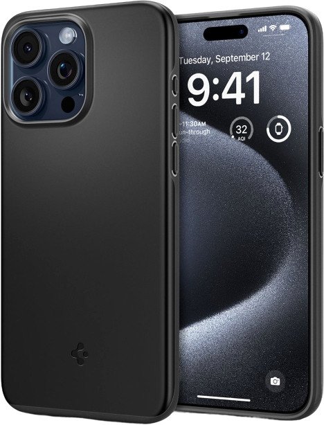 

Чехол для телефона Spigen Thin Fit для iPhone 15 Pro ACS06686 (черный)
