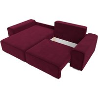 Угловой диван Лига диванов Лига-029 левый 121921L (микровельвет бордовый)