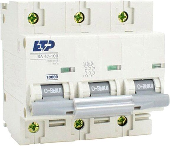 

Выключатель автоматический ETP ВА 47-100 3P 100А (C) 10kA 11560