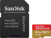 Extreme microSDXC SDSQXBZ-064G-GN6MA 64GB (с адаптером)