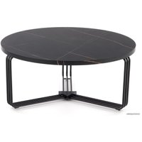 Журнальный столик Halmar Antica 80x36 (черный мрамор/черный)