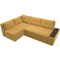 Угловой диван Mebelico Амадэус 109691 (левый, микровельвет, желтый)