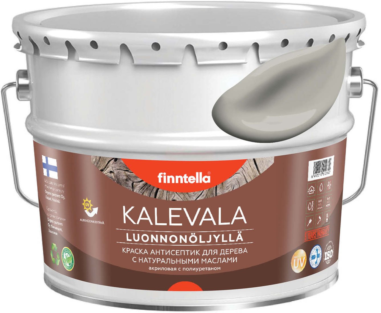 

Краска Finntella Kalevala Kaiku F-13-1-9-FL082 9 л (коричневый/серый)