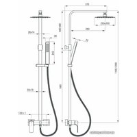 Душевая система  Deante Hiacynt Nero NAC N1QM