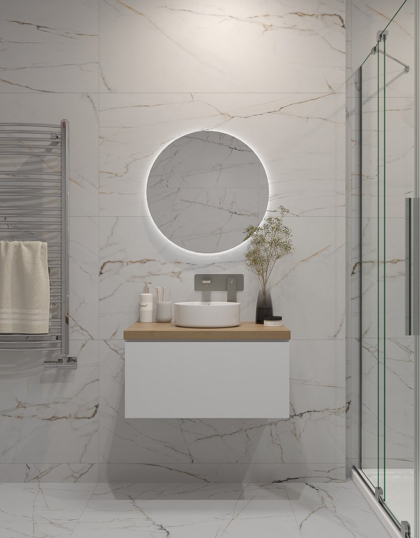 

ЗОВ Тумба с умывальником Кито K80LW0MWMC-HPL38T9514A (туя)