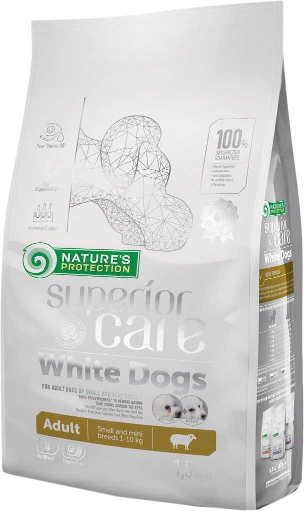 

Сухой корм для собак Nature's Protection Superior Care White Dogs Lamb Adult Small & Mini Breeds 1.5 кг