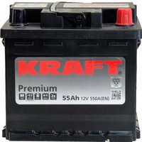 Автомобильный аккумулятор KRAFT Premium R+ (55 А·ч)