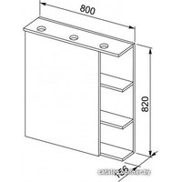  Aquanet Шкаф с зеркалом Лаконика 85 00157600 (белый)