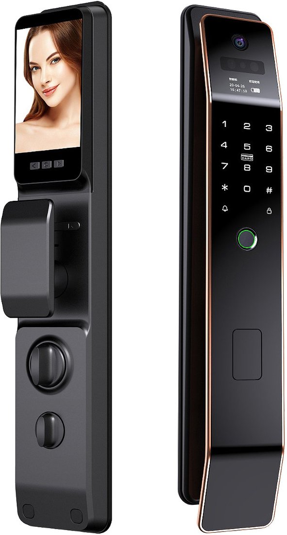 Умный дверной замок Roome Tuya 3D face intercom Lock 3D face-1 (черный)