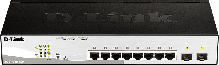 

Настраиваемый коммутатор D-Link DGS-1210-10P/F1A
